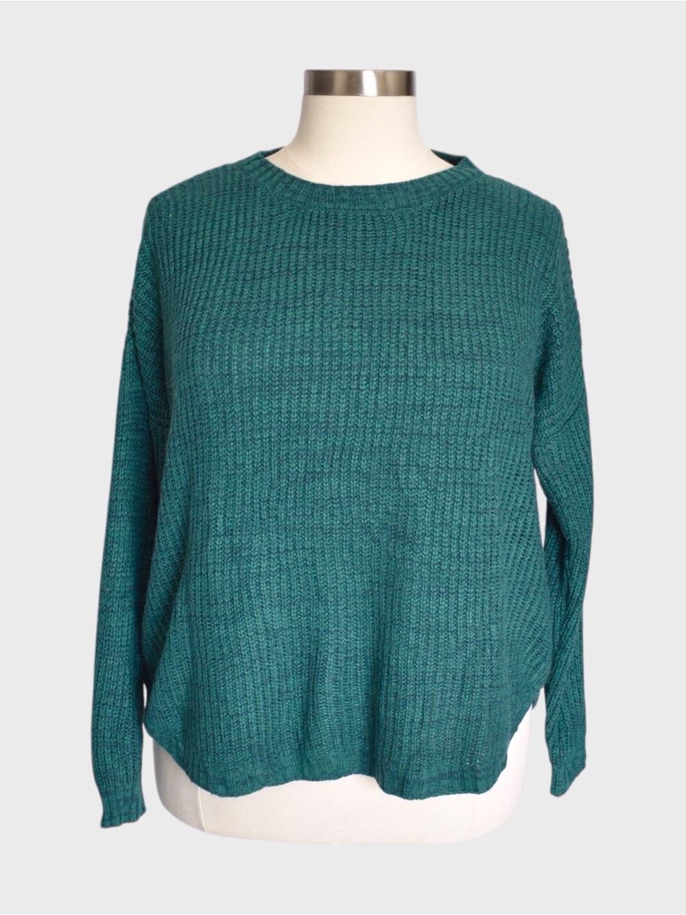 SO Marled Ribbed Knit Crew Neck Pullover Sweater